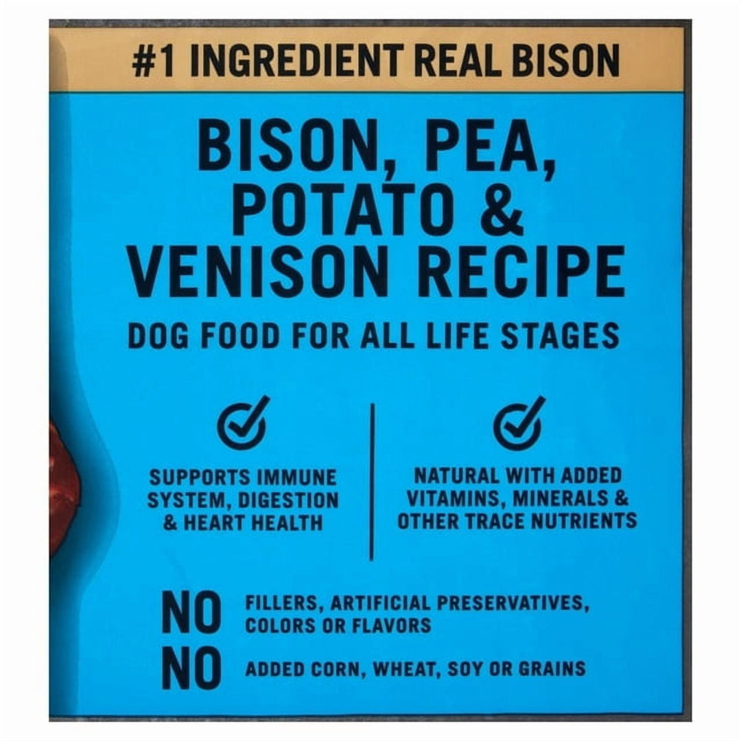 Pureas Balance Wild & Free Bison, Pea, Potato & Venison Recipe Dry Dog Food, Grain Free, 11 lbs