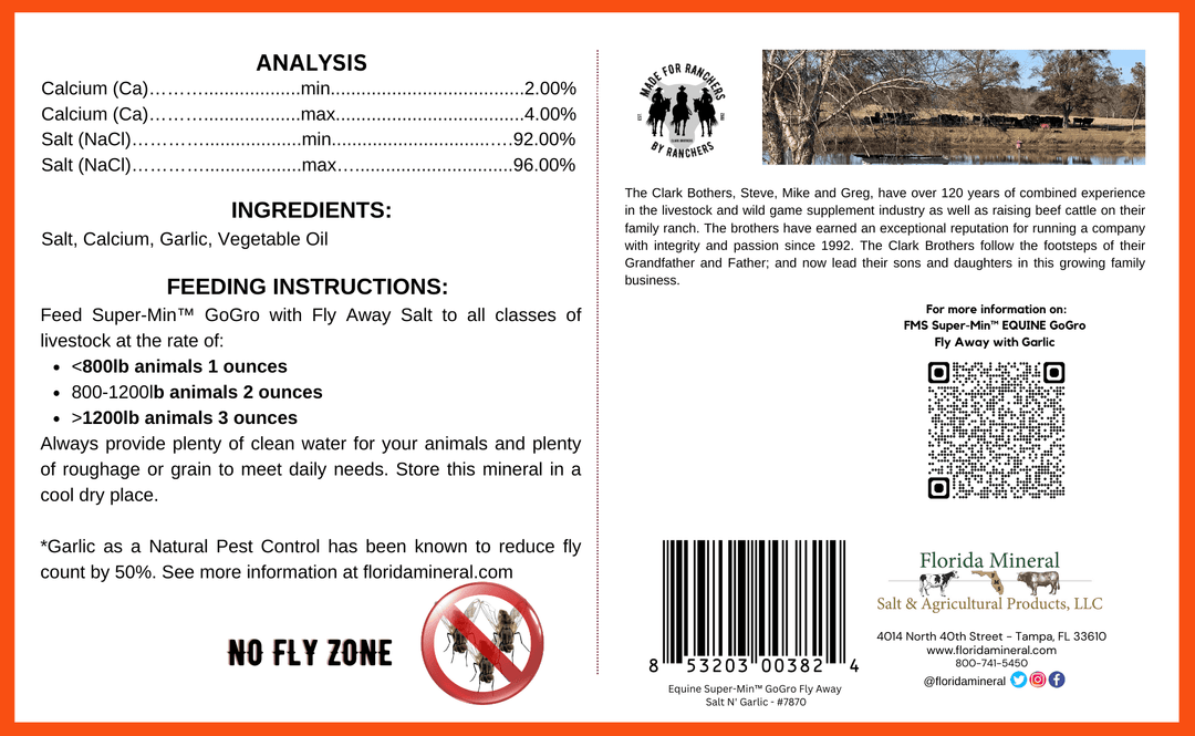 Super-Min™ EQUINE GoGro™ Fly Away Garlic (20lb Economy Pail)