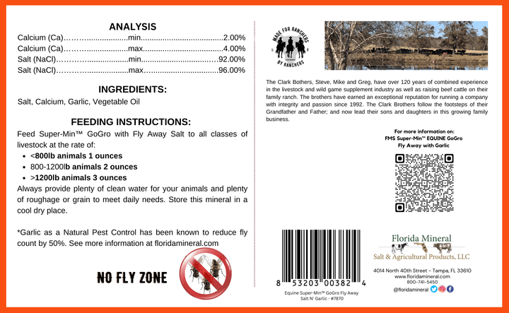 Super-Min™ EQUINE GoGro™ Fly Away Garlic (20lb Economy Pail)