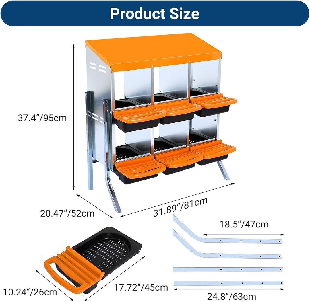 2025 New Nesting Boxes for Chickens, Chicken Nesting Box, Chicken Laying Boxes with Lid Cover, Roll Away Nesting Box for Chickens Laying Egg