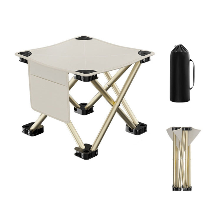 Rwvbm Portable Folding Camping Stool - 1 Second Setup 360lb Capacity Lightweight Aluminum Frame 13x13x13in Seat Includes Carry Bag for Outdoor,Fishing,Hiking,BBQs