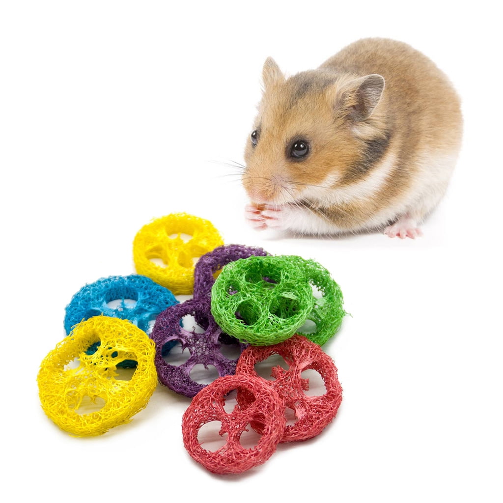 CIYISON Rabbit Chew Toys for for Health Natural Material Handmade 20Pcs Loofah To