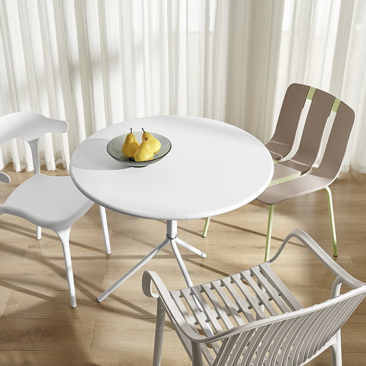 XDECO Stackable Dining Chairs Set, Breathable Modern Indoor/Outdoor Chair with Armrests & Backrest for Patios, Cafes,Home/Commercial Use, 250lbs Heavy Duty, Grey