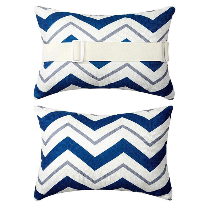 Kcavykas Savings Outdoor Chaise Lounge Waterproof Pillow Cover, Striped Headrest Cushion, Removable Cushion Core Pillow Fast-Selling Limited-Time Deals