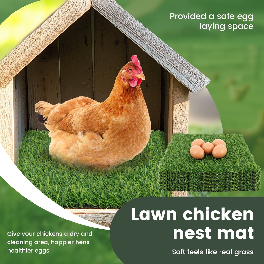 LINFANG 6Pcs Chicken Nesting Pads 12inch Reusable Chicken Laying Pads Nonslip Hen Bedding Mats Hen Coop Nest Liners Poultry Supplies for Laying Eggs