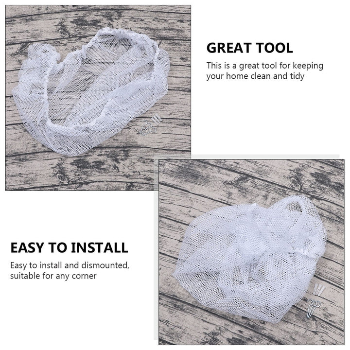 Pretyzoom 1 Set Corner Large Toy Hammock Net White Gauze for Home Organization