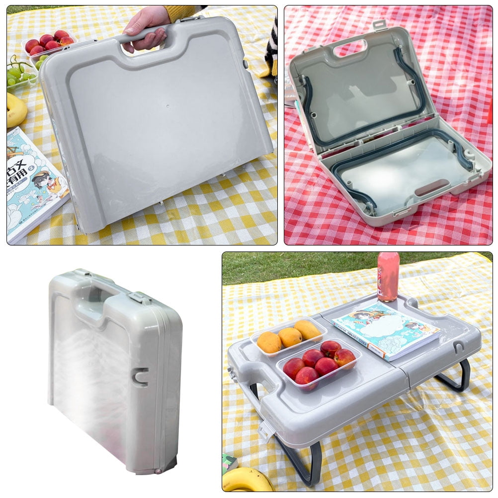 Raindrops 1Set Rectangular Durable Foldable Tables Portable for Hiking BBQ and Beach Use Easy to Clean