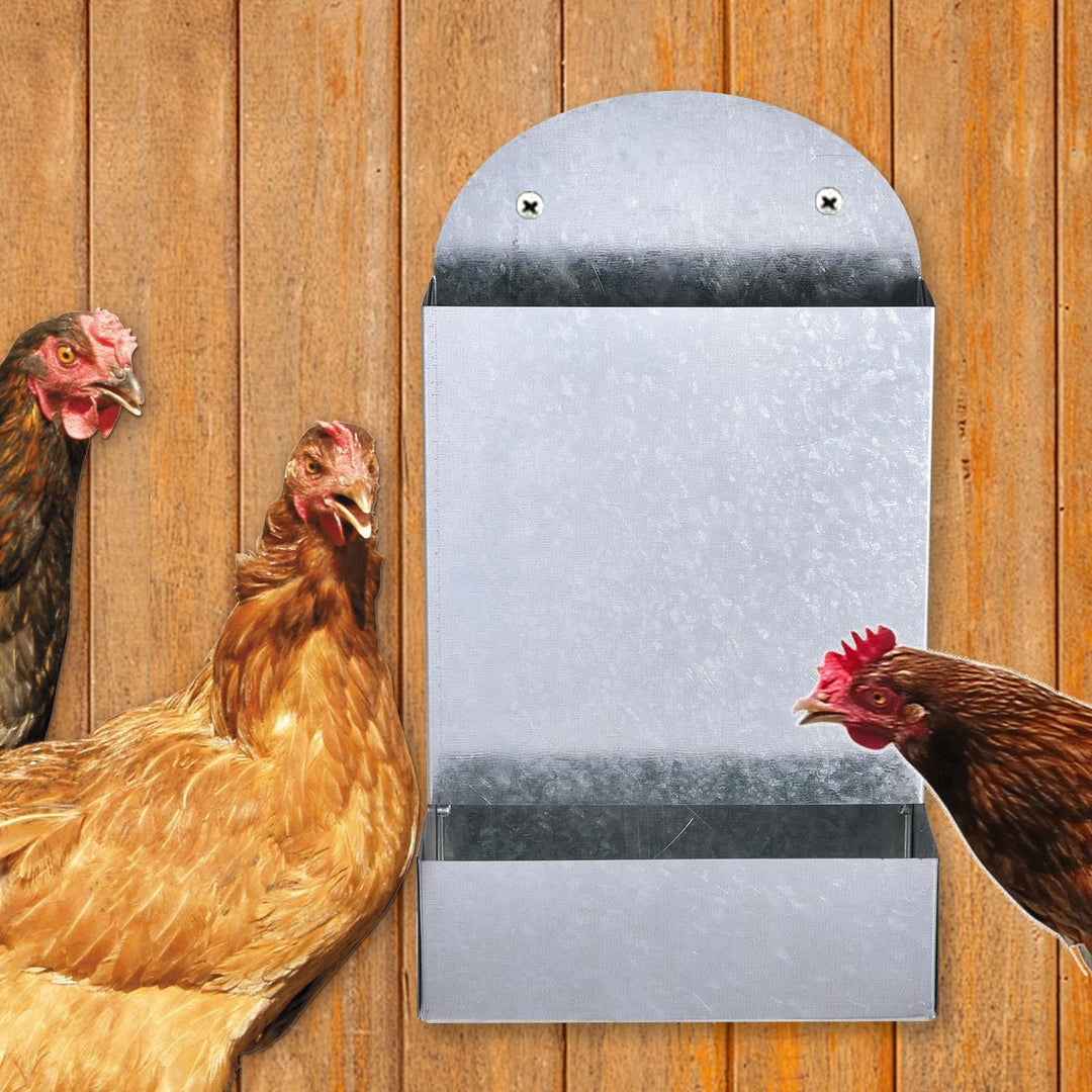 balikha Chicken Feeder Food Container Versatile Supplies Easy Installation Coop Dispenser Grit Feeder for Farm Animals Chook Hen Duck