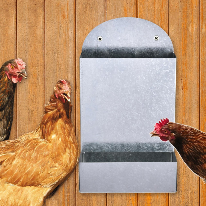 balikha Chicken Feeder Food Container Versatile Supplies Easy Installation Coop Dispenser Grit Feeder for Farm Animals Chook Hen Duck