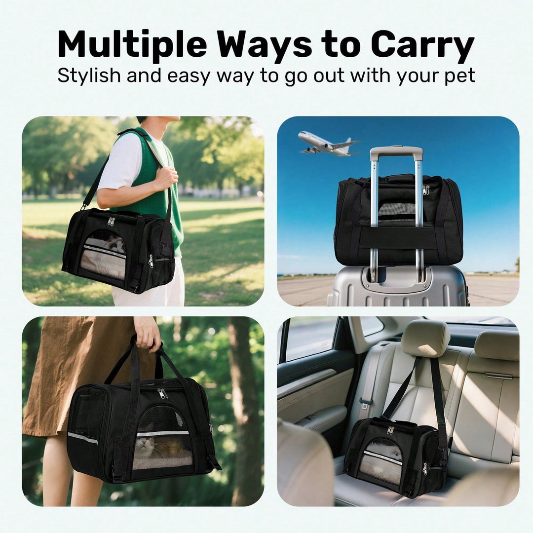 Cat Carriers Dog Carrier Pet Carrier For Small / Medium Cats Dogs Puppies (Up To 20lbs), TSA Airline Approved Small Dog Carrier Soft Sided, Collapsible Waterproof Travel Puppy Carrier