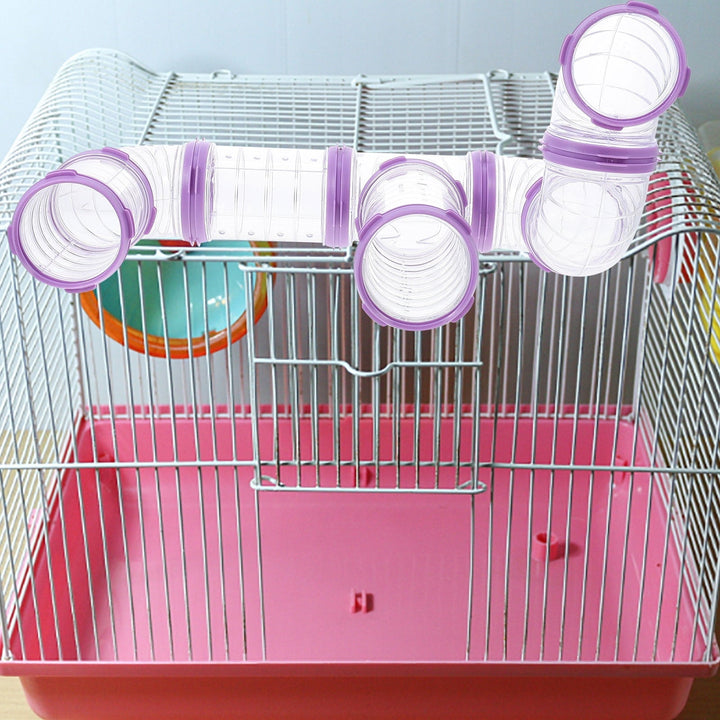 Raindrops DIY Hamster Tube Set for Small Animals - Purple