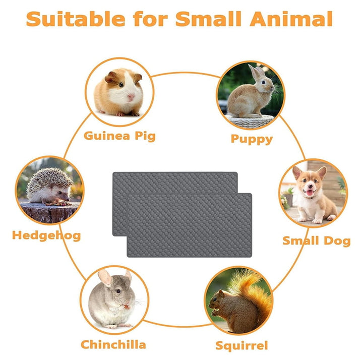 Guinea Pig Cage Liners, Washable , Waterproof Reusable & Anti Slip, Absorbent Bedding 2Pcs