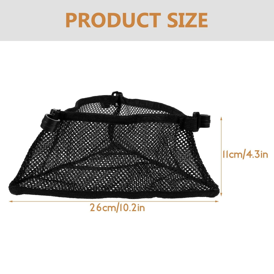 Worgeous Desk Accessories Storage Bag Black Mesh Cloth 1Set