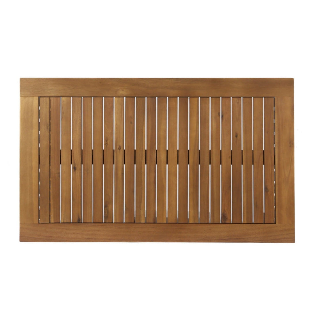 Acacia Outdoor Coffee Table, Handcrafted 40" Long Patio