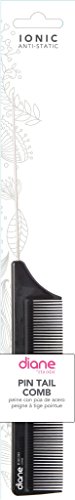 Diane Ionic DDBC042bc042 Anti-Static Pin Tail Comb, Black, 12 count