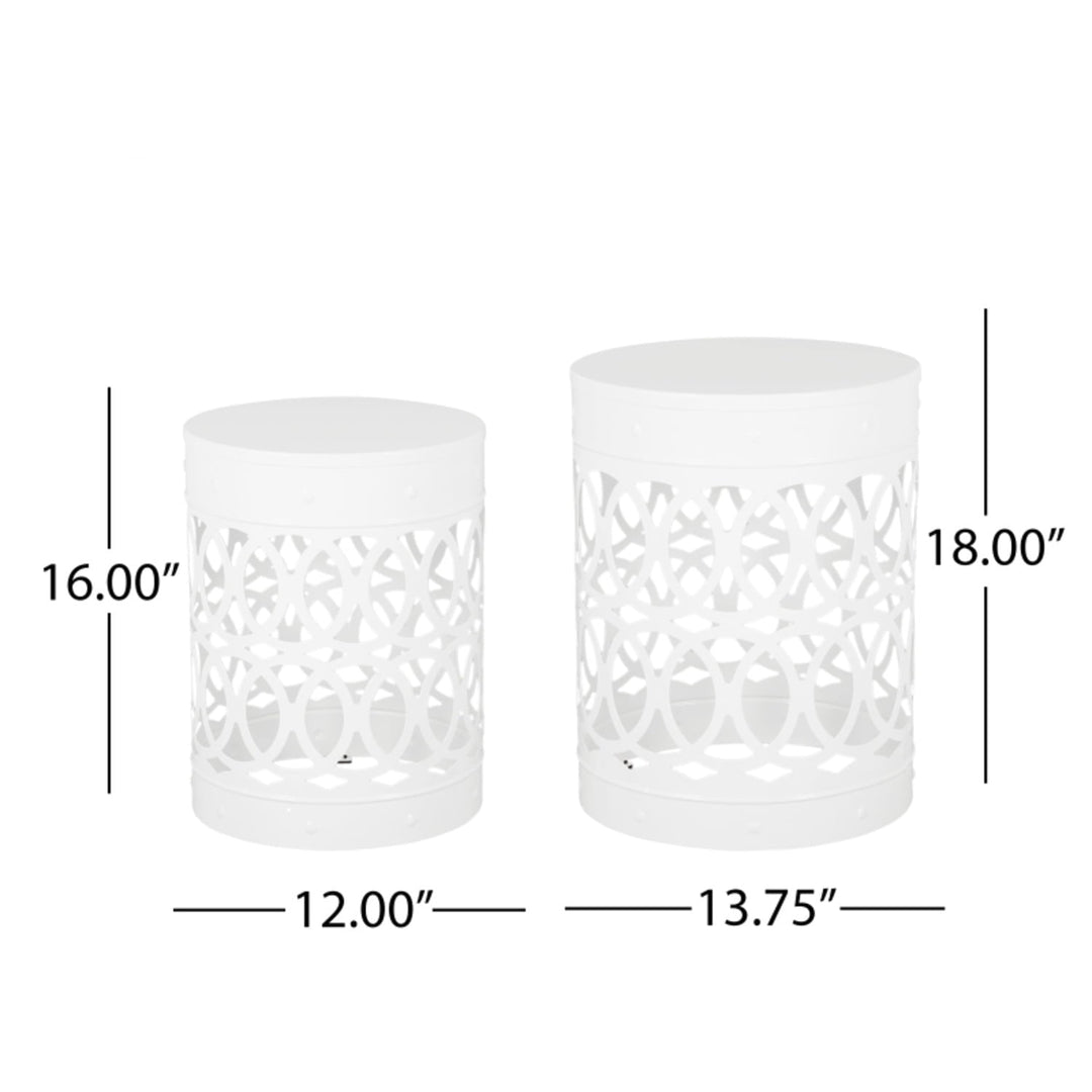 DIANJIE Outdoor Metal S 2 end table