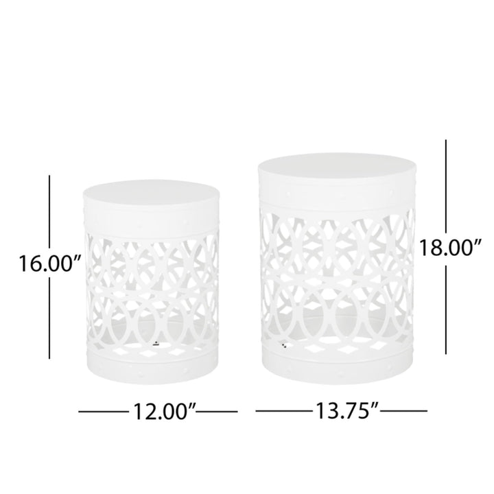 DIANJIE Outdoor Metal S 2 end table