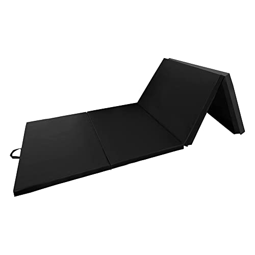 BalanceFrom Fitness 120 x 48 Inch All Purpose Folding Gymnastics Gym Exercise Mat for Yoga, Aerobics, Pilates, and Martial Arts, Black