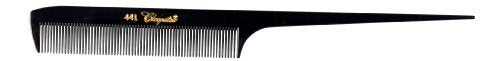 Cleopatra 8-1/2'' Extra Fine Tooth Rattail Comb #441 * Black