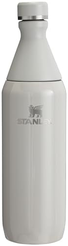 Stanley All Day Slim Bottle 20 OZ | Twist off Lid with Leakproof Seal | Slim Design for Travel & Gym | Insulated Stainless Steel | BPA-Free | Ash