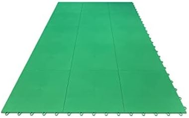 15 Green Tiles - High Durability Colored Flooring Tiles - Interlocking Versatile Training Surface - Roller Skate Derby Indoor&Outdoor, Dance Floor Tiles, Basketball Tiles, Sports Floor