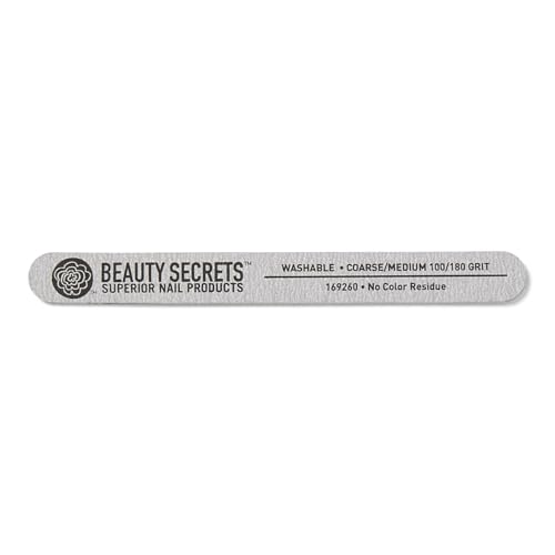Beauty Secrets Drip & Clog Proof Nail Glue (1 Pack) Bundled with Zebra Cushion Nail File Medium Coarse 180/100 Grit by Beauty Secrets