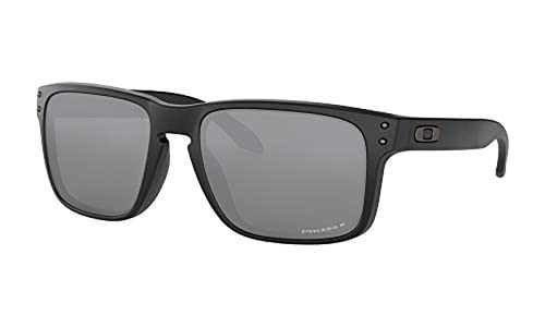 Oakley Holbrook OO9102 9102E2 57M Matte Black/Prizm Ruby Square Sunglasses For Men + BUNDLE Accessory Leash Kit+ BUNDLE with Designer iWear Eyewear Kit