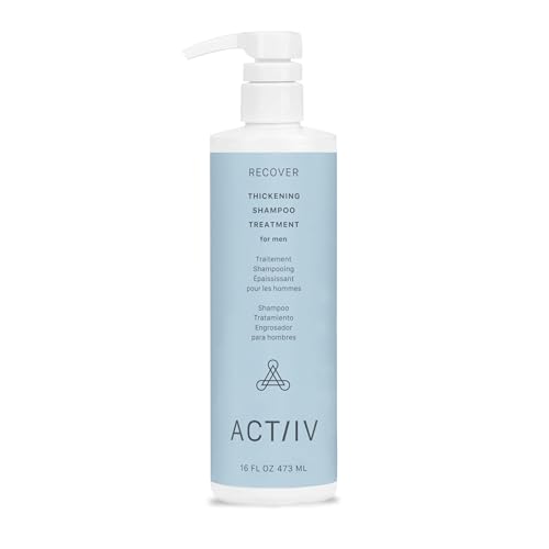 ACTIIV Recover Thickening Shampoo Treatment For Men | Supports the Appearance of Fuller, Healthier-Looking Hair, Supports Scalp Health, Plant-Based, Color-Safe, Vegan,All Hair Types