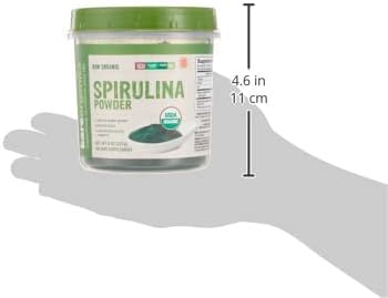 BareOrganics 13132 USDA Organic Raw Spirulina Powder, Whole Food Supplement, Gluten-Free & Non-GMO, 8 Ounce (Pack of 3)