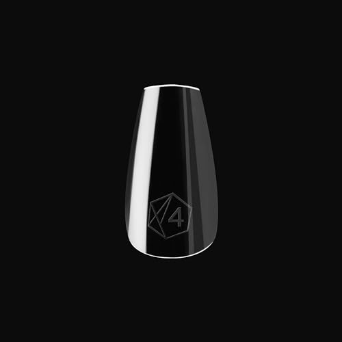 Apres Gel-X® Coffin Box of Nail Tips | 280 Gel-X Tips, Soft Tips, 14 Sizes 00-9 | Half-sizes Included (Natural Coffin Short, 280 Count)