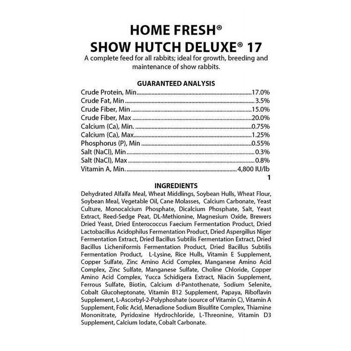 Kent Blue Seal Home Fresh Show Hutch Deluxe 17 Rabbit Feed, 50 lb.