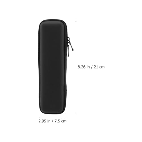 Warmhm EVA Hard Shell Stylus Pen Case Portable Protective Storage for Pencil Charging Cables Headphones Easy Access Zipper Closure Scratch-resistant Organizer for Electronic Accessories Black