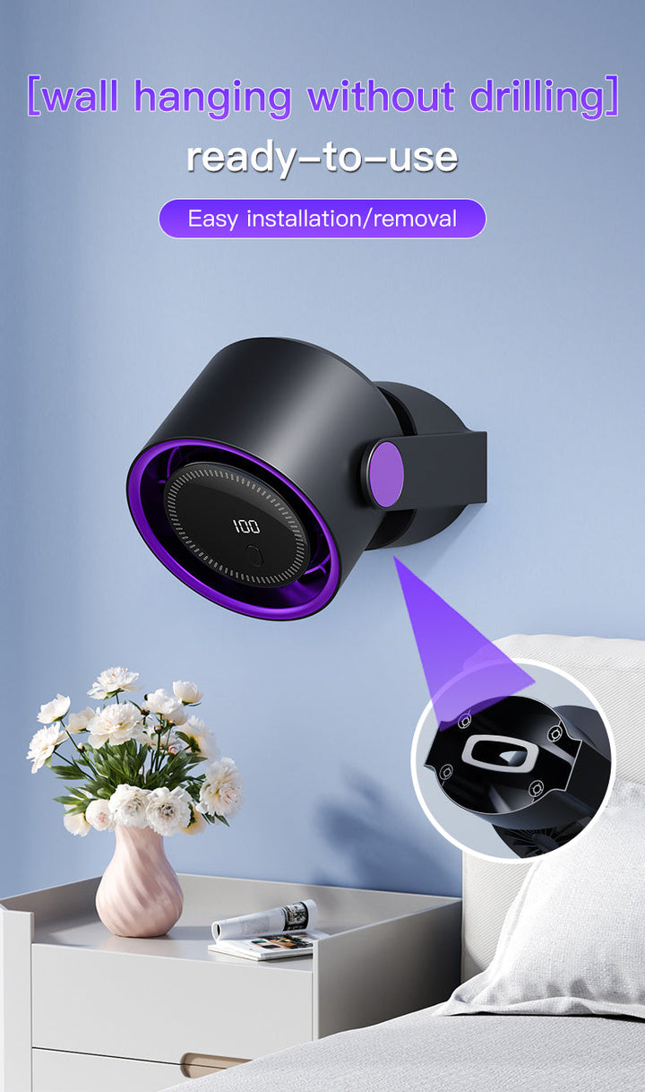 Xiaomi Smart Electric Fan 100 Speed Bladeless Fan USB Charging Desktop Silent Wall Mounted Air Conditioner Office Indoor Camping