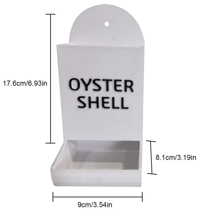 Yiaieng Chicken Oyster and Grit Feeder Chicken No Waste Coop Accessories (Red-White)
