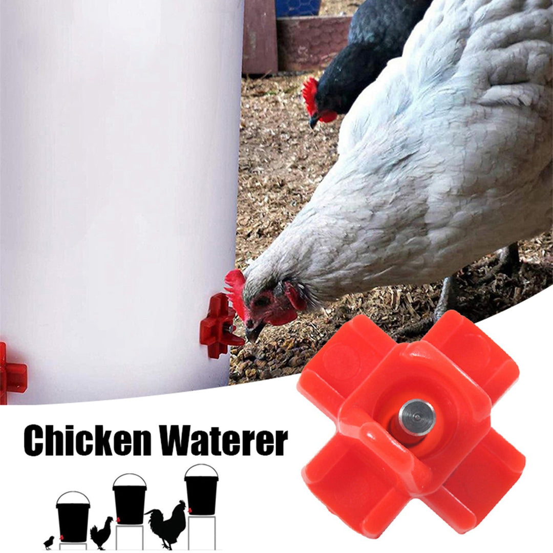 24 Pack Horizontal Side Mount Automatic Poultry Nipples Clean Drinker Waterer for Chicken or Quail