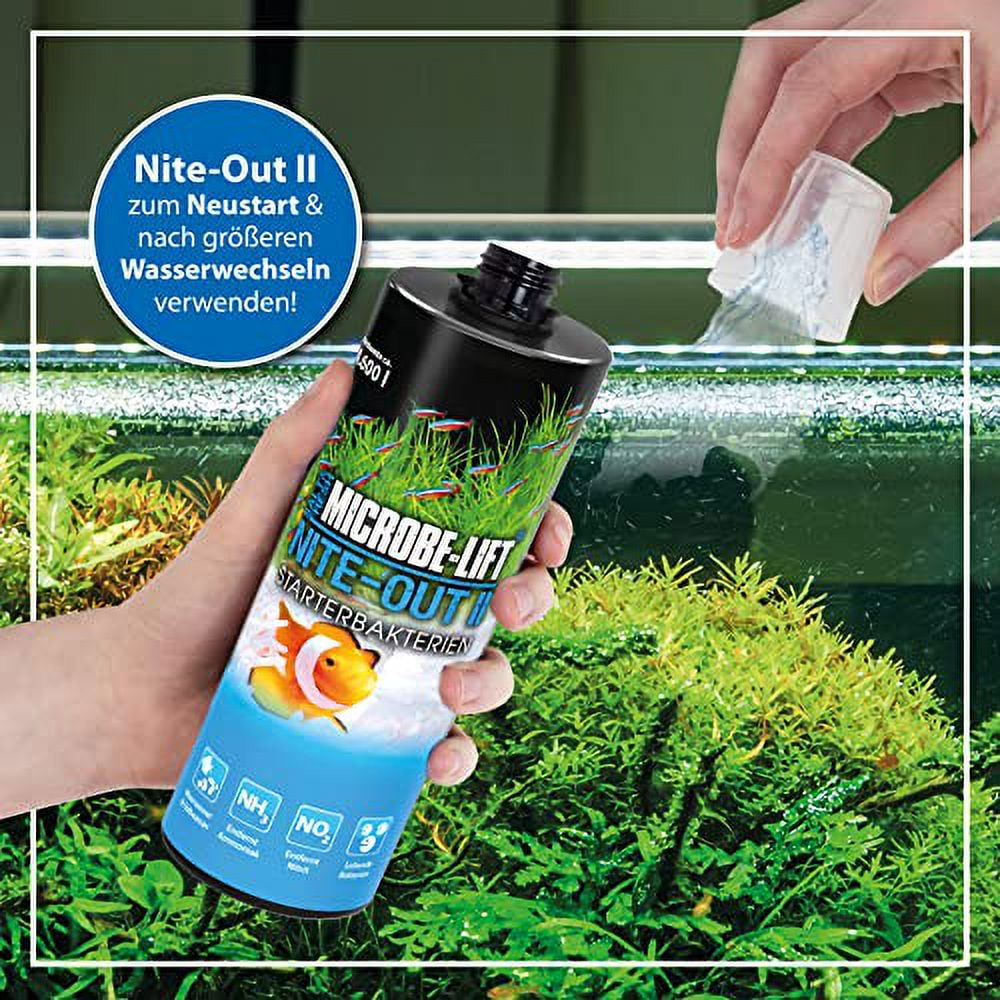 NITEH64 Nite-Out II Aquarium and Fish Tank Cleaner for Rapid Ammonia and Nitrite Reduction, Freshwater and Saltwater, 64 Ounces