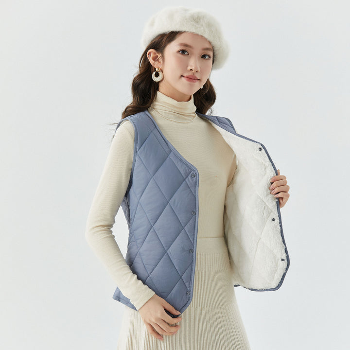 Women's Short Autumn And Winter Velvet Vest