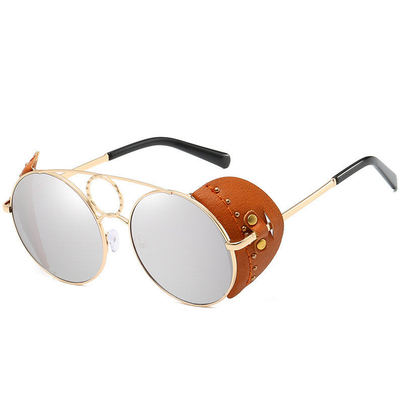 Ladies round frame sunglasses UV400 sunglasses
