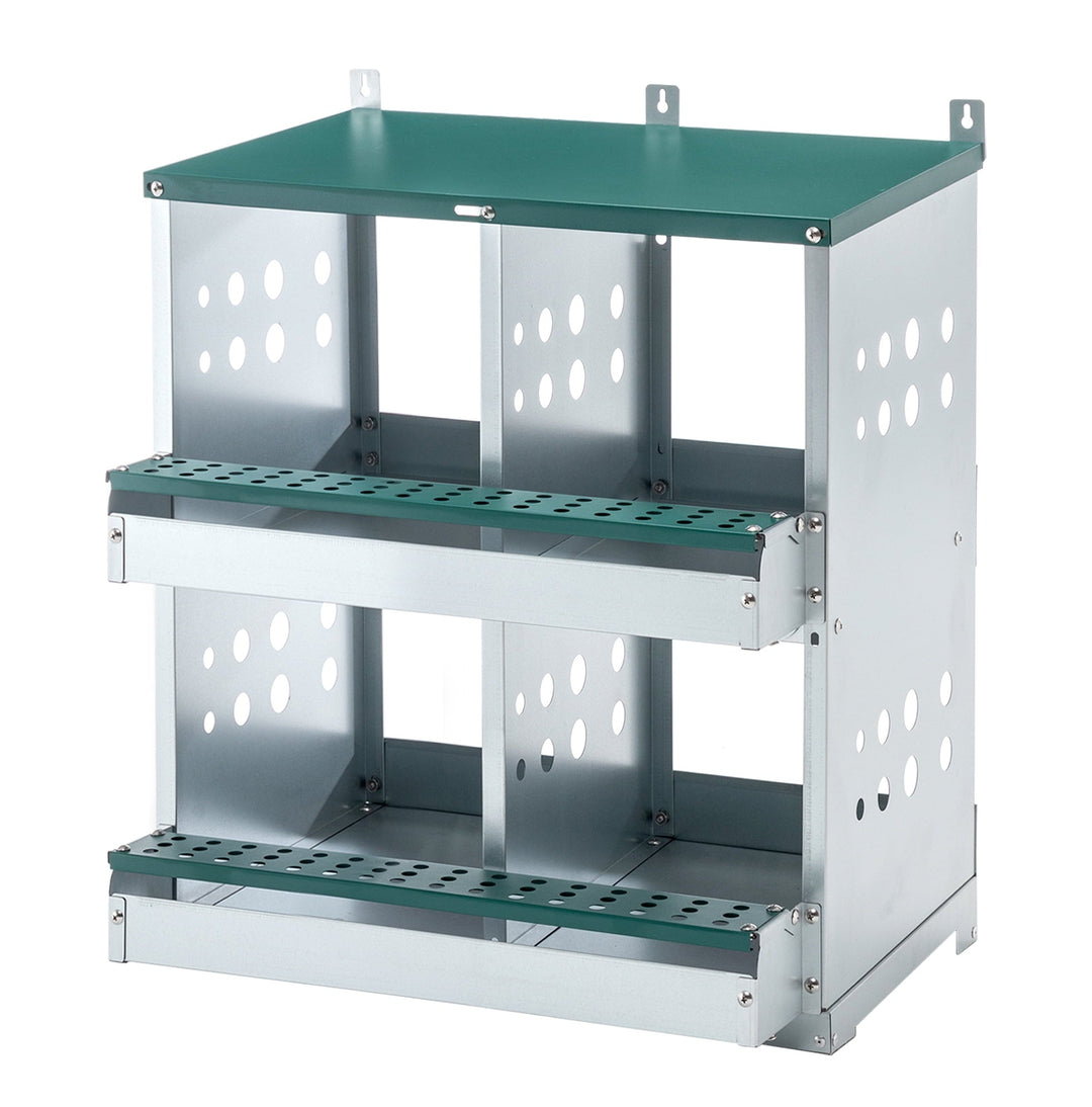 Zephypaws 4 Compartments Wall Mount Chicken Nesting Boxes for Laying Eggs, Hen Nest Box Roll Away Chicken Laying Boxes, Green