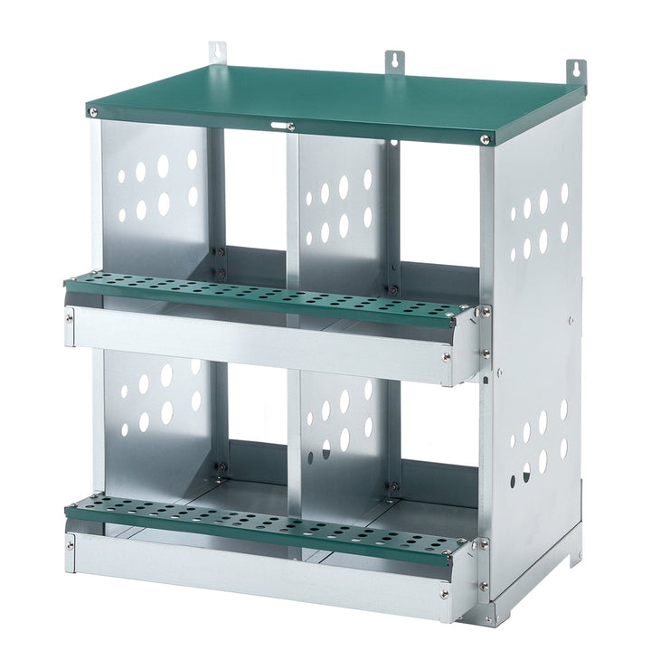 Zephypaws 4 Compartments Wall Mount Chicken Nesting Boxes for Laying Eggs, Hen Nest Box Roll Away Chicken Laying Boxes, Green