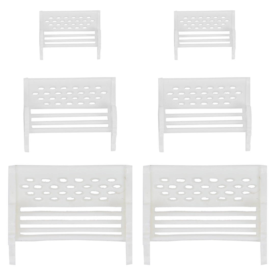 WESIEVYA 6Pcs Mini Garden Bench for Holidays and Birthdays 2.5in