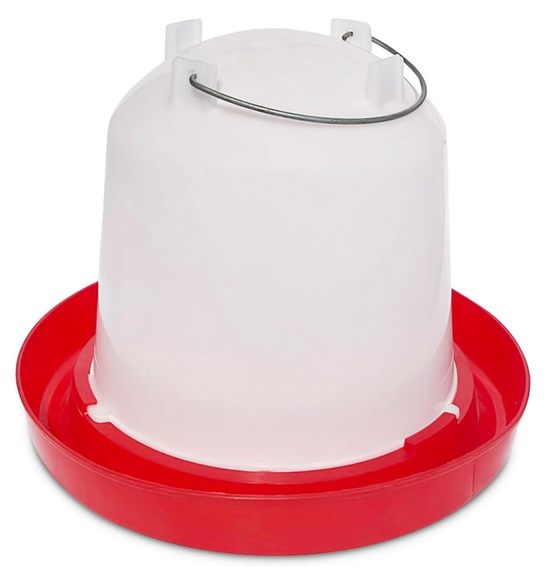 Chicken Waterer and Feeder Set | 1.5 Gallon Poultry Drinker and 11 Pound Feeder Combo | For Chickens, , Turkeys, Ducklings, Quail, Baby Chicks and More
