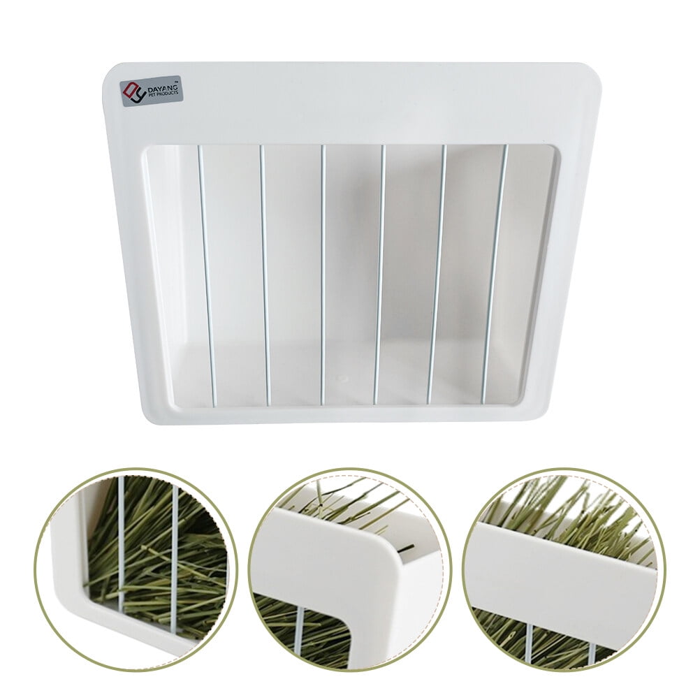 Tingshir Rabbit Hay Rack Bunny Hay Feeder Rabbit Cage Hay Dispenser Hay Storage Holder