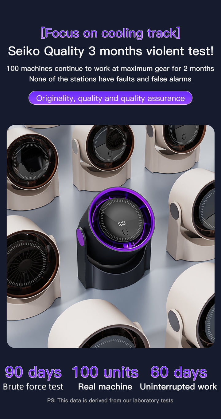 Xiaomi Smart Electric Fan 100 Speed Bladeless Fan USB Charging Desktop Silent Wall Mounted Air Conditioner Office Indoor Camping