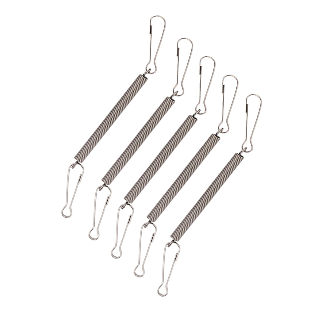 3.1in Metal Spring with 2 Clips for Hamster Rabbit Guinea Pigs Water Dispenser
