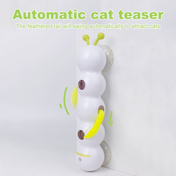 HUISZJ Interactive Cat Feather Toy,  Charging Smart Motion Cat Toy,  Suitable for Indoor Pet Stable Play