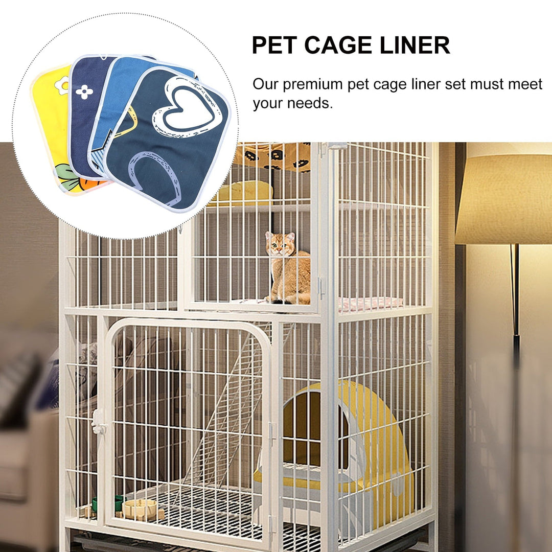 Eease 4pcs Guinea Pig Cage Liners Washable Guinea Pig Pee Pads Small Animals Rabbit Pee Pads Mixed Style