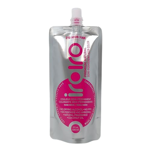 IROIRO Premium Natural Semi-Permanent Hair Color 310 Neon Pink (8oz)
