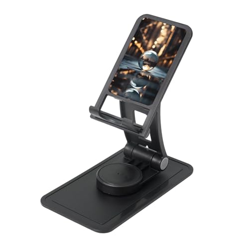 Sphere Cell Phone Stand 360° Adjustable Desktop Phone Holder Cradle Compatible With Most Mobile Phones Black