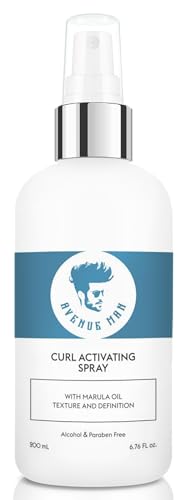 Avenue Man Curl Activating Spray - Frizz Free Activator for Defined, Irresistible Curls - Leave-In Conditioner with Marula Oil